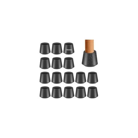 Embouts de protection en caoutchouc pour pieds de chaise, pour planchers en bois dur, lot de 16 (1/5)