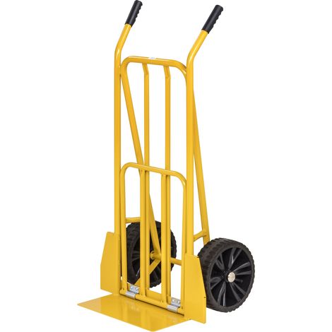 Carrello porta bagagli pieghevole giallo - 800 x 560 x 1125 - Kongamek KM104-PL