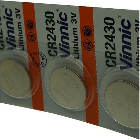 Pack de 5 piles Vinnic pour VINNIC CR2430 (1/4)