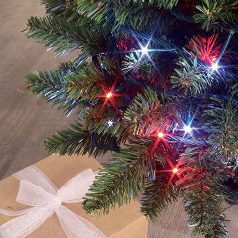 Guirlande lumineuse de Noël LED blanc pur et rouge 8 m 128 LED (1/3)