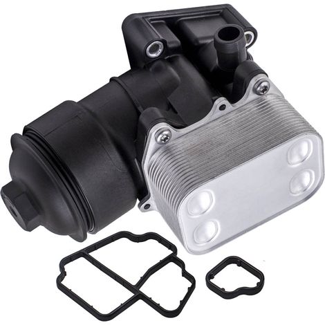 Oil Cooler Filter Housing Cap + Gasket for VW Audi Seat Skoda 1.6TDI 2.0TDI (1/5)