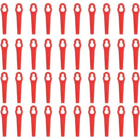 40 cuchillas para desbrozadora de césped，cuchillas de repuesto para desbrozadora，accesorios para desbrozadora inalámbrica，cuchilla sintética (1/5)