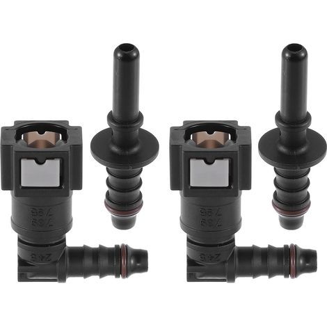 2 Ensemble Connecteur Tuyau Carburant 8mm Nylon Libération Rapide 90 Degrés Pour Véhicule (1/5)