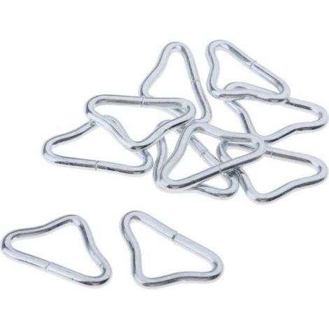 Anneaux Triangulaires - Acier Inoxydable - 38 mm - Pour Trampoline Sangles Ceintures Sac - Lot de 30 (1/4)