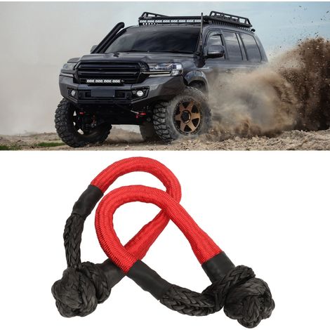 Accessoires pour treuil de remorque, manilles souples, paire de cordes de remorquage, adaptés aux SUV, VTT, camions et au remorquage hors route. (1/5)