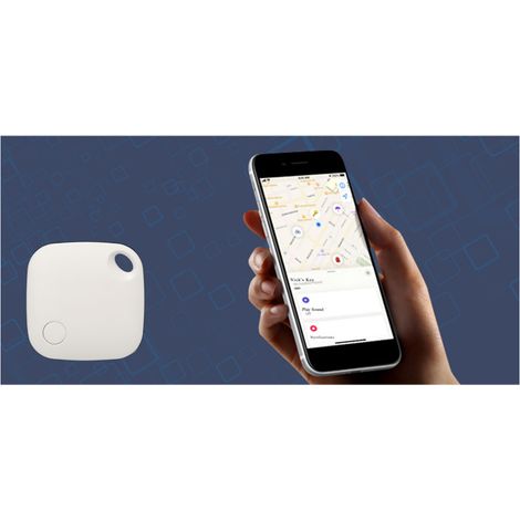 Präziser Standort-Tracker, App zur Handy- und Gegenstandsverfolgung, App zur Kontrolle von Haustieren und Gegenständen, Geldbörse für Kinder, Senioren, Weiß (1/5)
