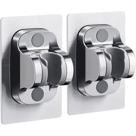 Lot de 2 Supports de Douche Mural Universels Auto-adhésifs Réglables (1/3)