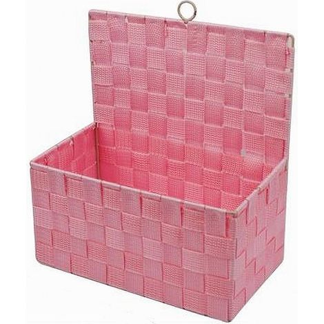 Cleafe - Cestino Porta Oggetti Cesto In Tessuto Rosa Organizer Multiuso Per Casa 79095 - (1/2)