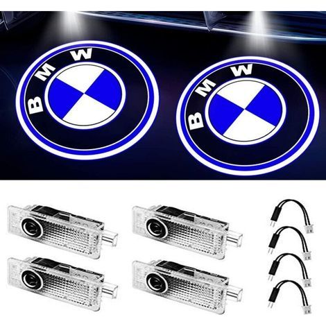 (4er-Set) Türleuchten mit Logoprojektor und Begrüßungslicht, kompatibel mit BMW Zubehör 1er/3er/4er/5er/6er/7er/Mer/Xer/Zer/GT-Serie