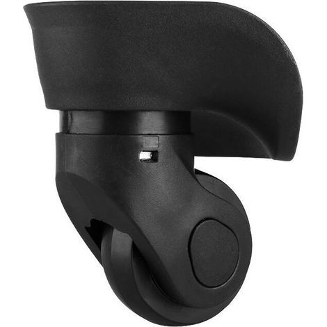 Pair of Replacement Luggage Casters - Multi-Directional Rubber Casters - Quiet and Wear Resistant - 2 Pieces Large Black (1/4)