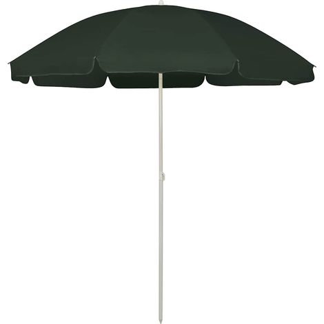 vidaXL Sombrilla de playa verde 240 cm (1/5)