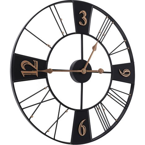 Orologio da parete industriale vintage Mylène, modello Metal Silence, 60 cm - orologio decorativo silenzioso per soggiorno, ingresso, ufficio, ristorante (1/4)
