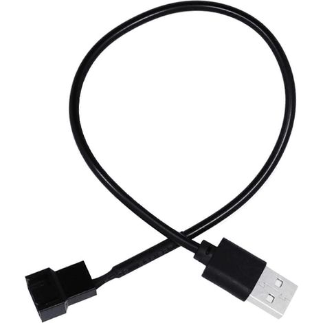 USB-auf-4-Pin-Lüfterkabel, USB-auf-CPU-Lüfteradapterkabel für Laptop-Notebook-Lüfter, 5-V-Netzteil, 30 cm/11,8 Zoll, mehrfarbig (1/5)