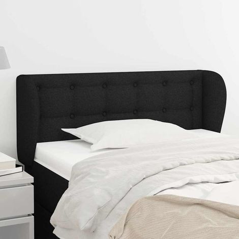 vidaXL Cabecero de tela negro 83x23x78/88 cm (1/5)