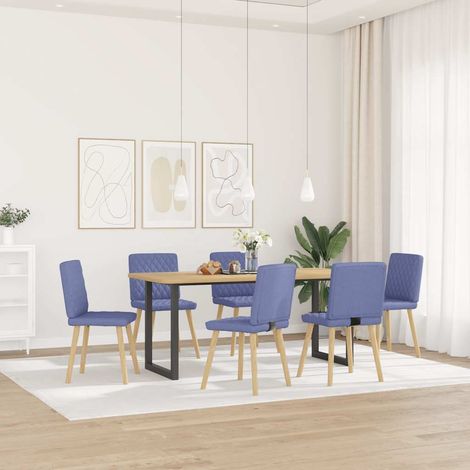Maison Exclusive - Esszimmerstühle 6 Stk. Jeansblau Stoff