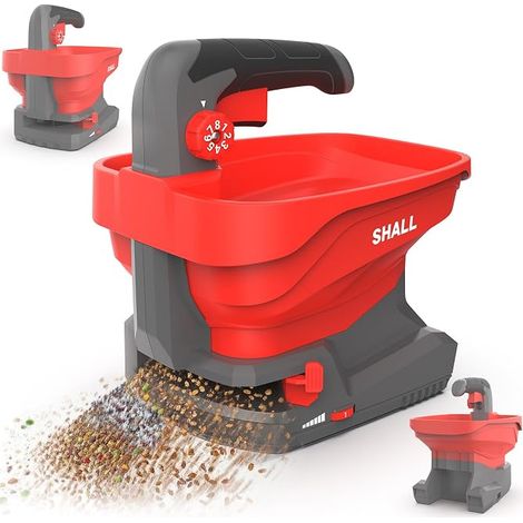 Universal Rechargeable Battery Seeder, Electric Fertilizer Spreader, Suitable for Road Salting, Snow Removal and Seeding, Battery and Charger Included (1/3)