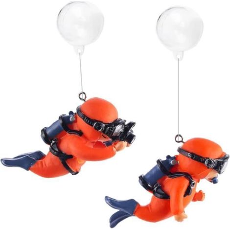 Décoration d'Aquarium - Non spécifié - Plongeur Miniature - 2 Pièces - Résine - Flottabilité Ajustable oran DECORATION ARTIFICIELLE (1/4)
