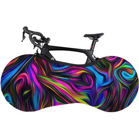 Housse de roue de vélo extensible, anti-poussière, sac de rangement de protection de vélo lavable pour l'intérieur et l'extérieur (1/4)