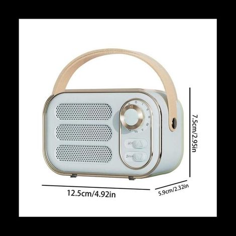 Retro Speaker 360 Stereo Effect Bluetooth Mini Speaker Vintage Radio Home Decor Sound Box pour Outdoor (1/4)