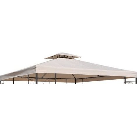 Dach für Pavillon 62298/64103 Farbe: beige, Größe: 3 x 3 m