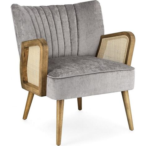 Poltrona "Virna" per interno, Struttura In Legno Di Pino E Compensato 64 x 71 x 79h cm -Silver (1/5)