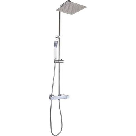 Colonne de douche thermostatique Inox chromée