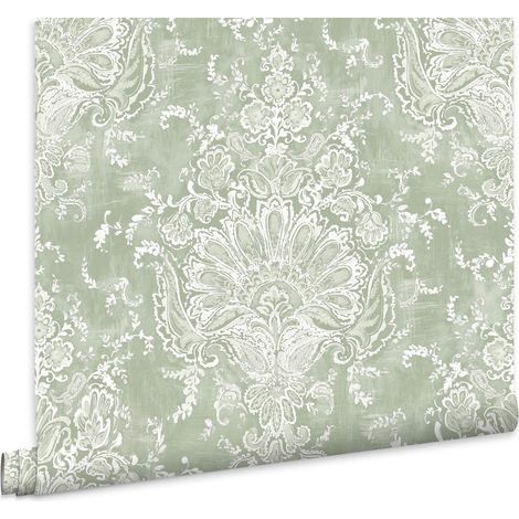 Laura Ashley MADDOX Grun Vliestapete 10mx52cm (1/5)