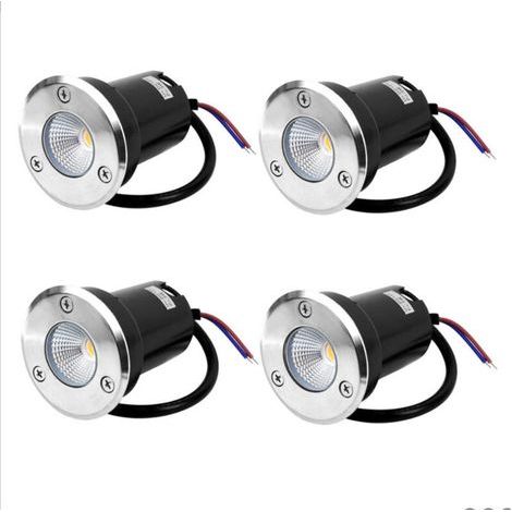 Spot encastrable extérieur sol 5W – Acier inoxydable rond blanc – IP67 – Charge jusqu'à 800 kg – 12V-24V DC – Ø 6,5 cm (1/5)