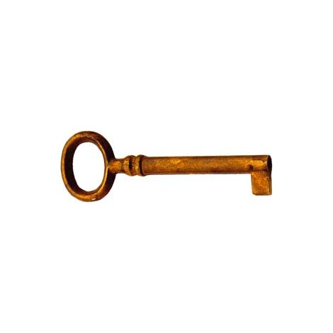 CHIAVI PER MOBILI MOD.33718 IN OTTONE PATINATO PULITO- - mm.69x24 lunghezza gambo mm.48 - 5 pezzi METALSTYLE