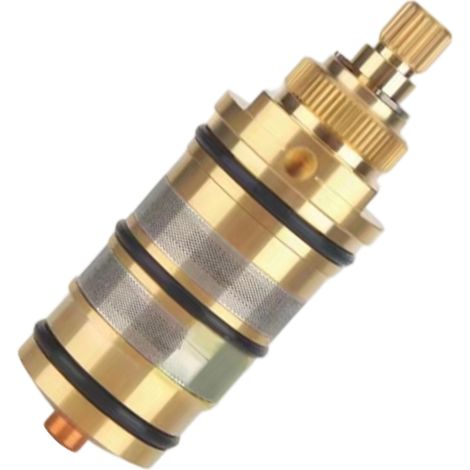 Cartouche Thermostatique - Poignée Laiton - Pour Mitigeur Douche Baignoire - Compatible Mélangeur Robinet Salle De Bain - Lot De 1
