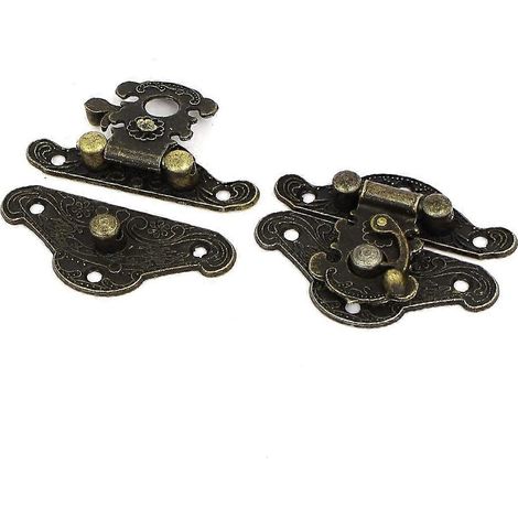 Bronzefarbener Kastenverschluss, 30 mm x 38 mm, 5er-Pack, robuster Metall-Knebelverschluss mit sicherem Verriegelungssystem (1/3)
