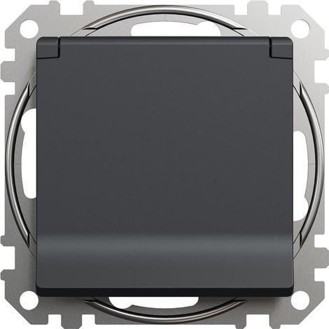 Enchufe eléctrico Schneider Electric SDD214024 antracita IP44 sin tornillos