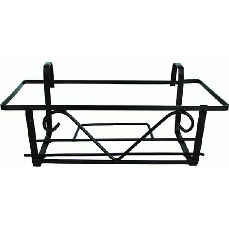 Bac à fleurs en fer 40 cm – Jardinière pour balcon – Résistant aux intempéries – Idéal pour plantes d'extérieur – Inferramenta