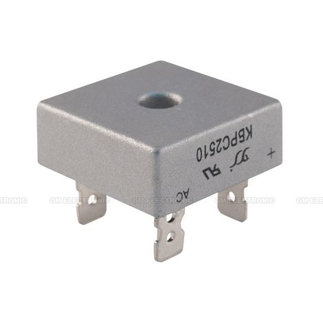 Pont redresseur 1000v 25a Mesures Faston 28x28mm Kbpc2510f Kbpc2510f