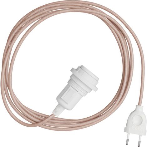 Creative Cables - Abat-jour serpent - Lampe à brancher avec câble en tissu coloré (1/3)
