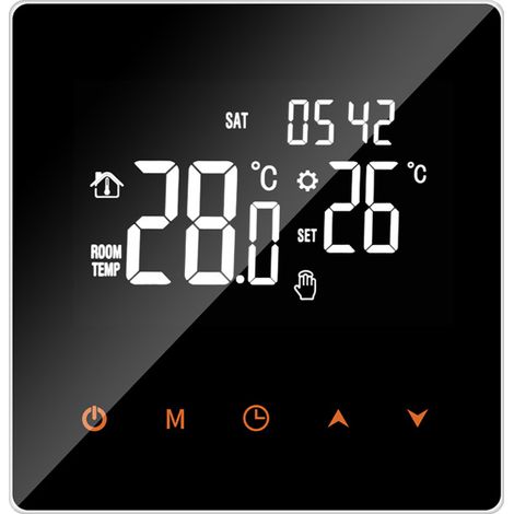 Thermostat de plancher chauffant WiFi K2MRH3A-WIFI, écran LCD tactile, compatible Alexa et Google Home, pour eau chaude (1/4)