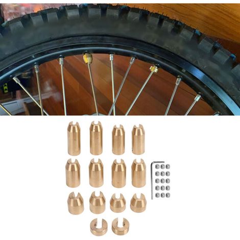 Auswuchtgewichte für Radspeichen aus Messing, präzises Design, verschleißfeste Auswuchtgewichte für Radspeichen, Nachfüllung für Super Moto Dual Sport, 14 Stück FLITI (1/4)