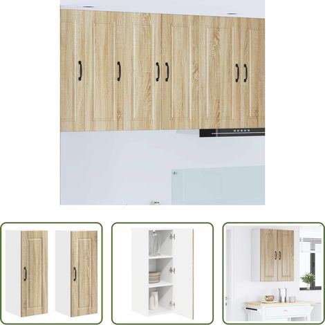 Holzschrank - Küchenschrank 2 pcs Sonoma-Eiche 30 x 31 x 80 cm Holzwerkstoff (1/5)