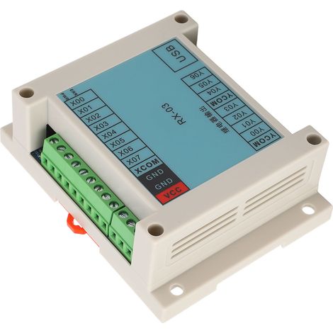 Automate programmable industriel 12-24 V, 8 entrées, 7 sorties, compatible avec la programmation par ordinateur et téléphone. (1/5)
