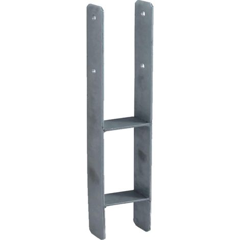 Support à sceller H avec vis 60 x 13 x 6 cm en acier galvanisé (1/2)