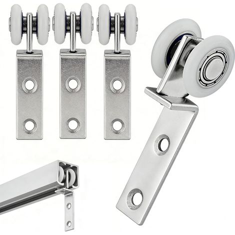 4 Pièces 20 mm Roulettes de Porte Coulissante,Roulettes pour une Pergola (1/5)