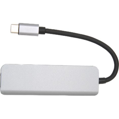 4-in-1 Mini-Multifunktions-Dockingstation aus Aluminiumlegierung mit mehreren Trennwänden für Laptops (1/5)