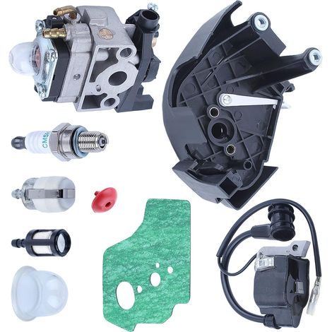 Kit de couvercle de filtre à air du carburateur pour moteur Honda GX25 GX25N GX25NT, débroussailleuse, carburateur, bobine d'allumage, couvercle de filtre à air, joint, bougie, soupape de contrôle (1/5)