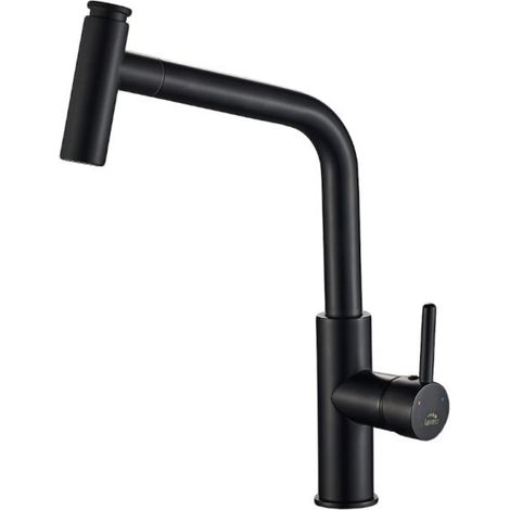 Laveo Schwarze Standarmatur mit Ausziehbrause