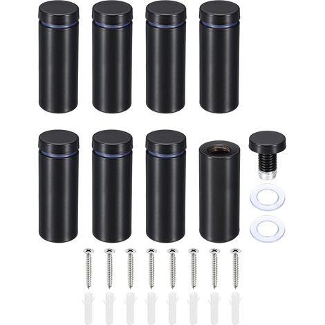 8 Jeux Vis de Fixation 3/4 x 2 pouces en Acier Inoxydable Noir (1/5)