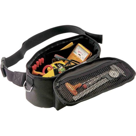 Ceinture porte-outils universelle en polyester – Dimensions 180 x 280 x 125 mm – Tissu renforcé avec poches intérieures et extérieures – Plano