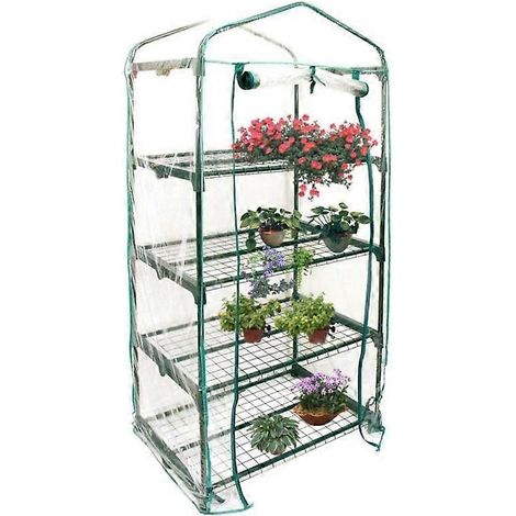 Filiyano-Bâche de serre en PVC à 4 niveaux - Bâche de rechange pour mini-serre de jardin, pour une utilisation intérieure ou extérieure (structure (1/5)