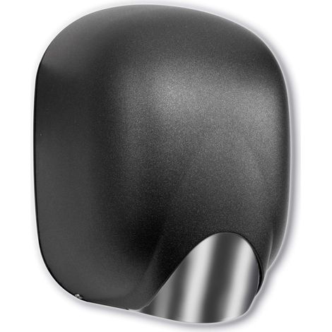 Asciugamani Elettrico con Fotocellula 1100W Vama Ecostream NF HOT Alluminio Nero Goffrato (1/4)