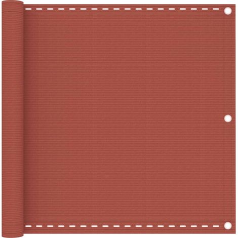Écran de balcon brise pare vue protection confidentialité 90 x 600 cm PEHD terre cuite (1/5)