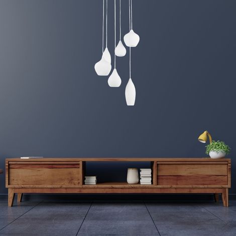 Ideal Lux Soft - Luminaire suspendu à 6 ampoules en spirale blanc, E14 (1/2)